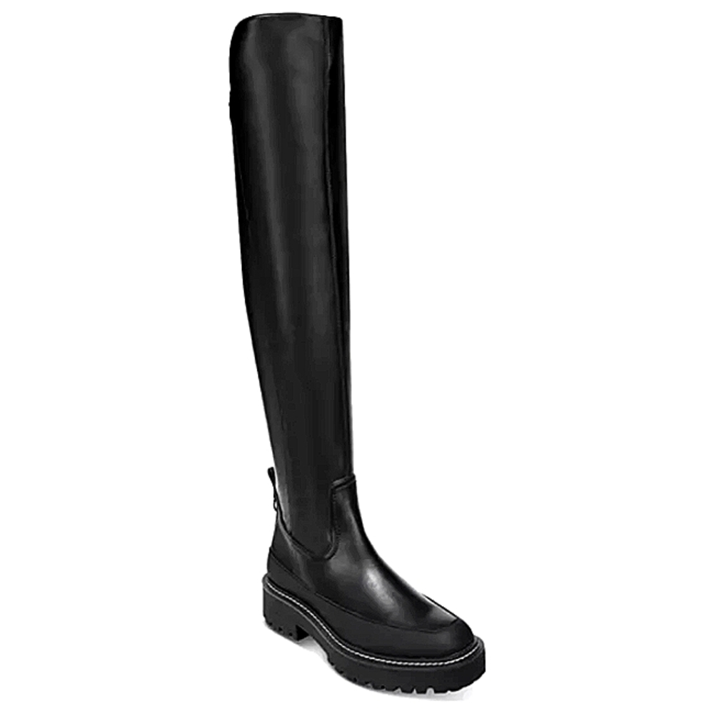 New w/Box Sam Edelman Lerue Vegan Leather Over-The-Knee Lug-Sole Boots Size 6 - Picture 4 of 13